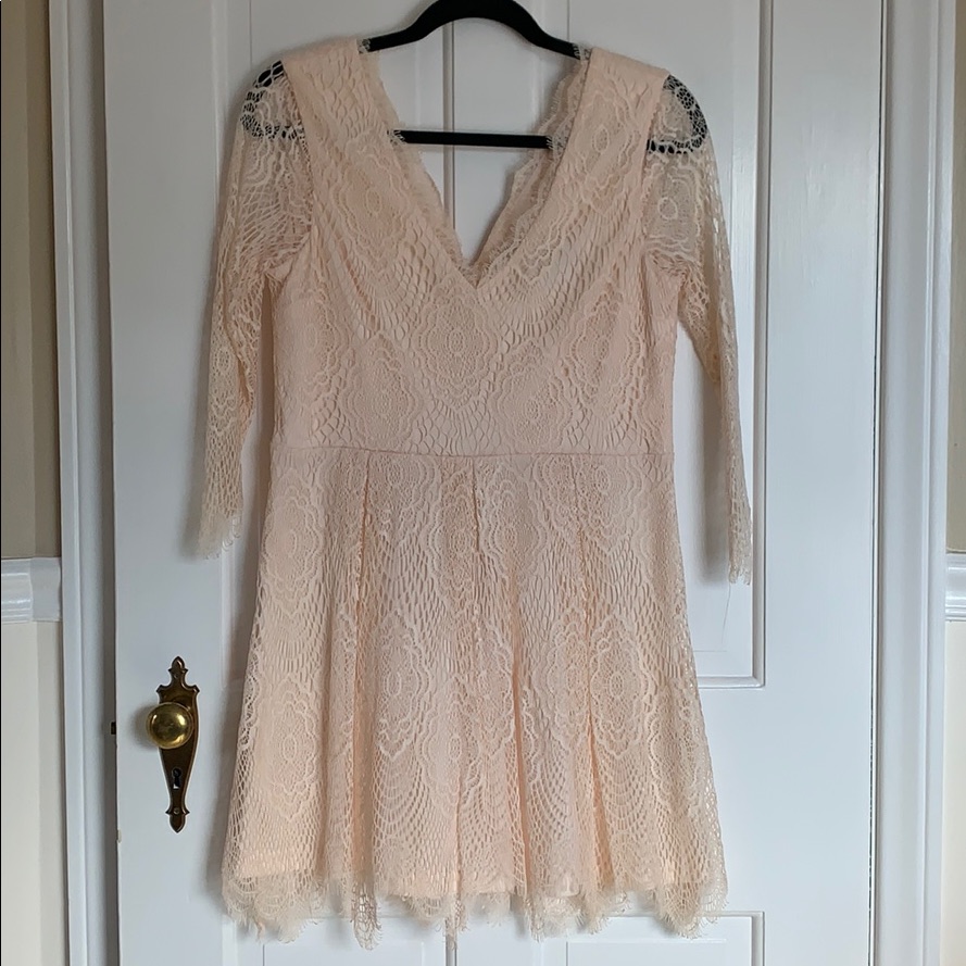 Peach/Light Pink Lace Dress